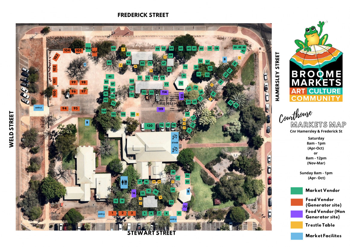 Broome Courthouse Markets Map